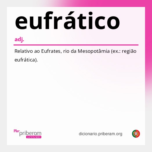 Significado de eufrático