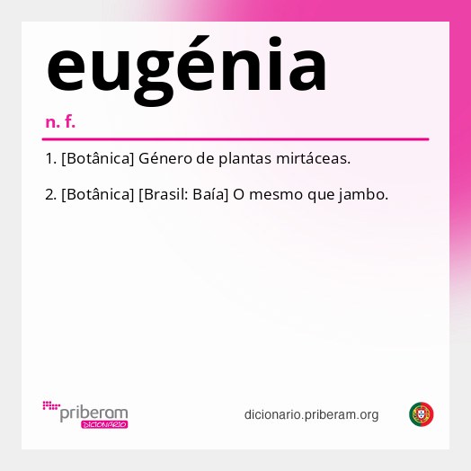 Significado de eugénia