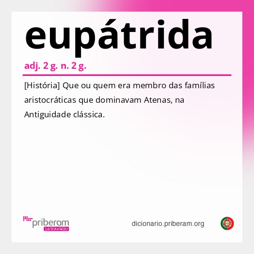 Significado de eupátrida