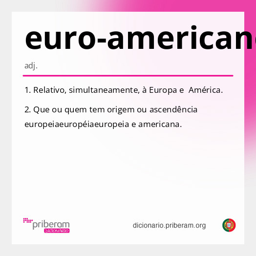 Significado de euro-americano