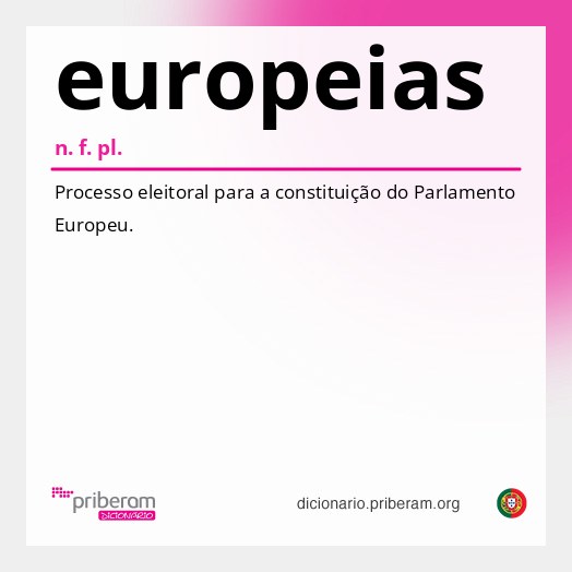 Significado de europeias