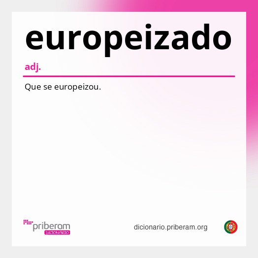 Significado de europeizado