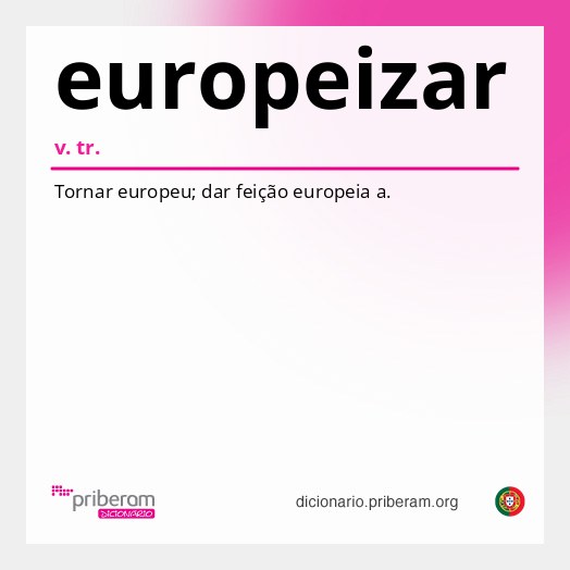 Significado de europeizar