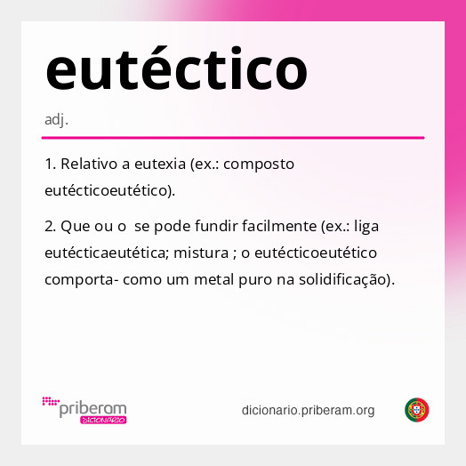 Significado de eutéctico