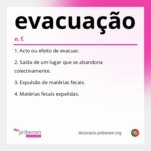 Significado de evacuação