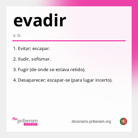 Significado de evadir