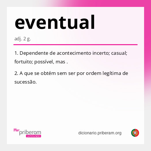 Significado de eventual