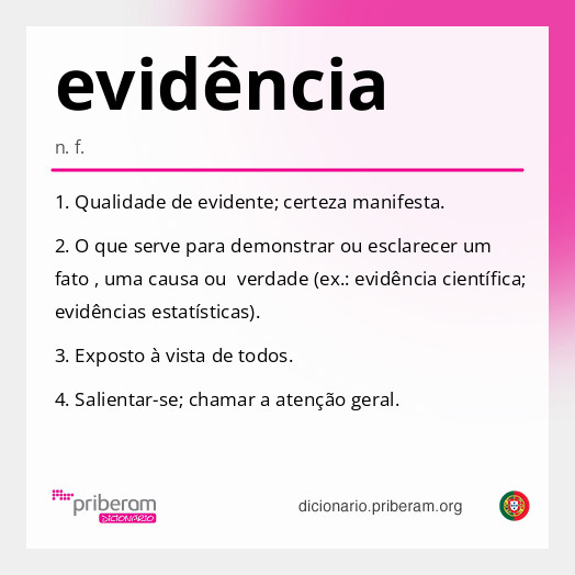 Significado de evidência