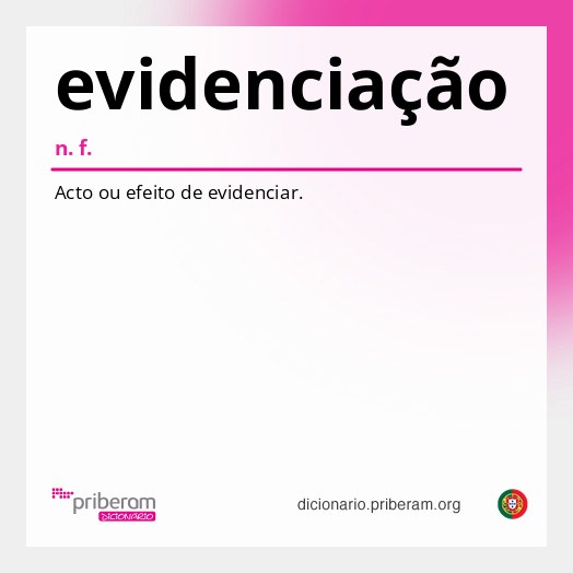Significado de evidenciação