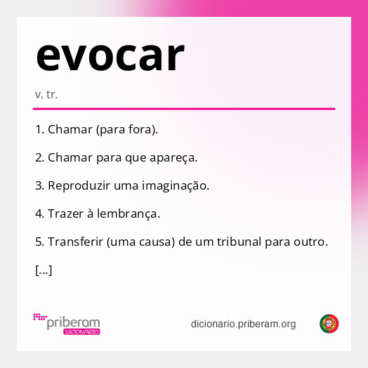 Significado de evocar