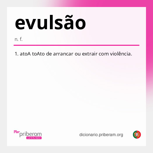 Significado de evulsão