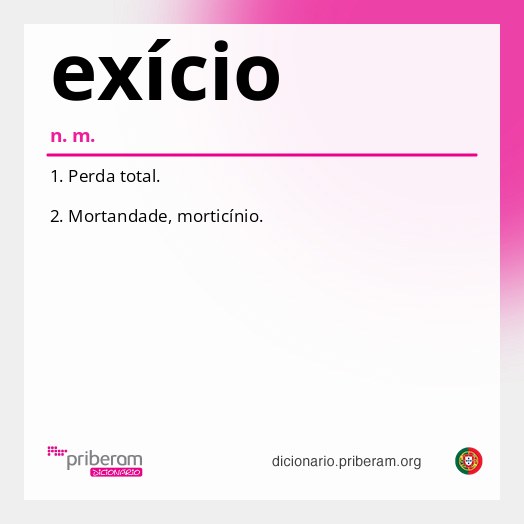 Significado de exício