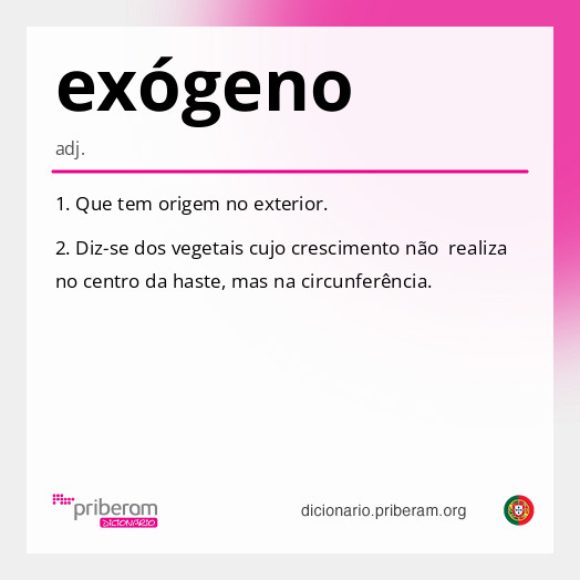 Significado de exógeno