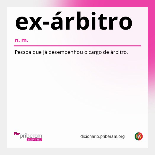 Significado de ex-árbitro