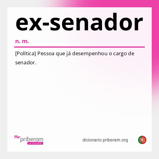 Significado de ex-senador
