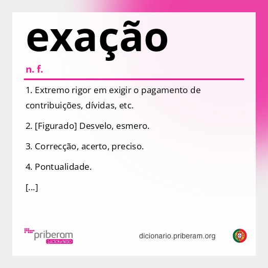 Significado de exação