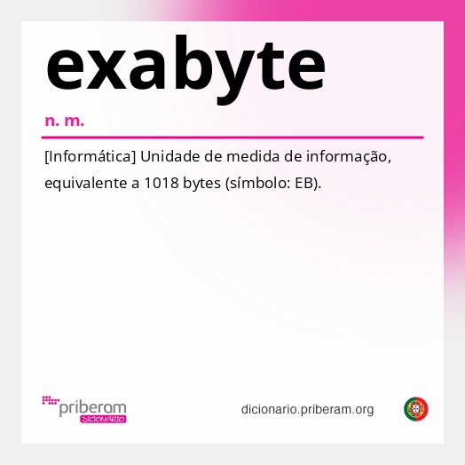 Significado de exabyte