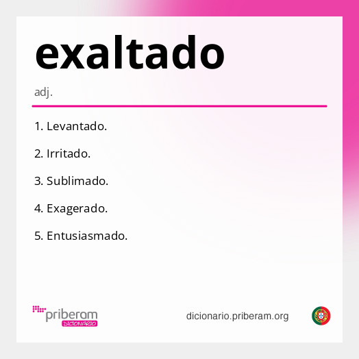 Significado de exaltado