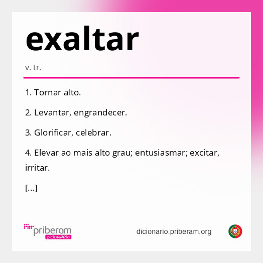 Significado de exaltar
