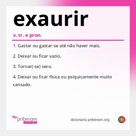 Significado de exaurir