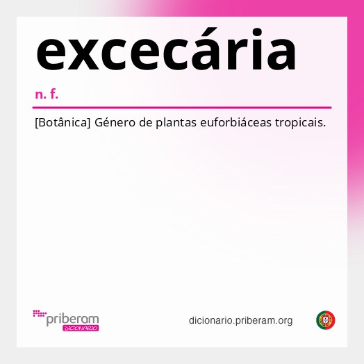 Significado de excecária
