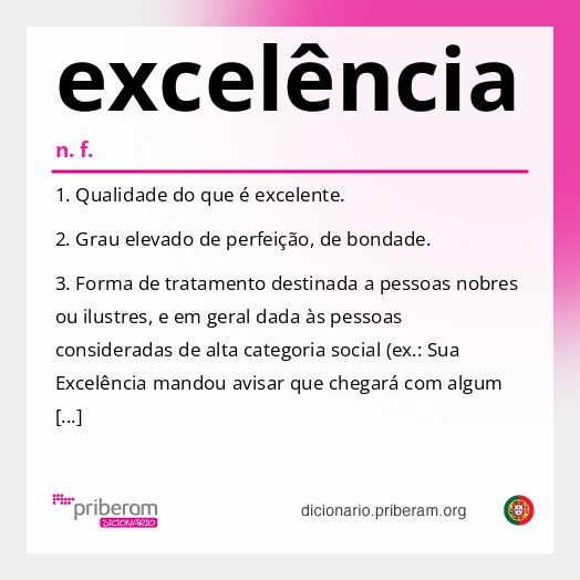 Significado de excelência
