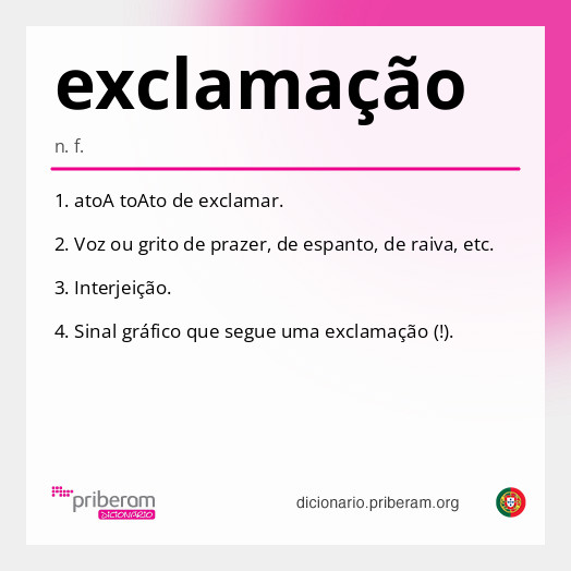 Significado de exclamação
