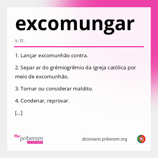 Significado de excomungar