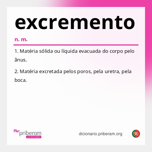 Significado de excremento
