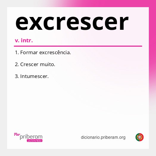 Significado de excrescer