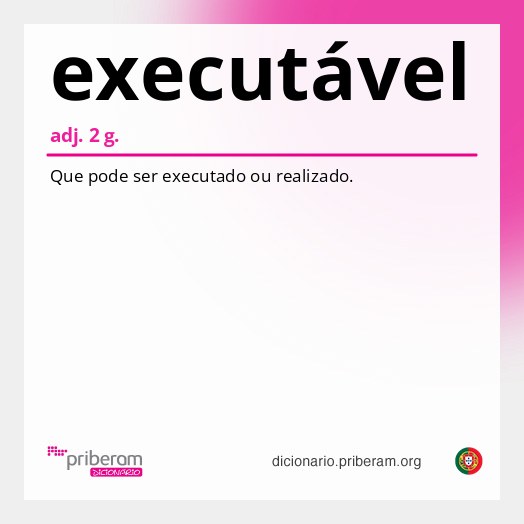 Significado de executável
