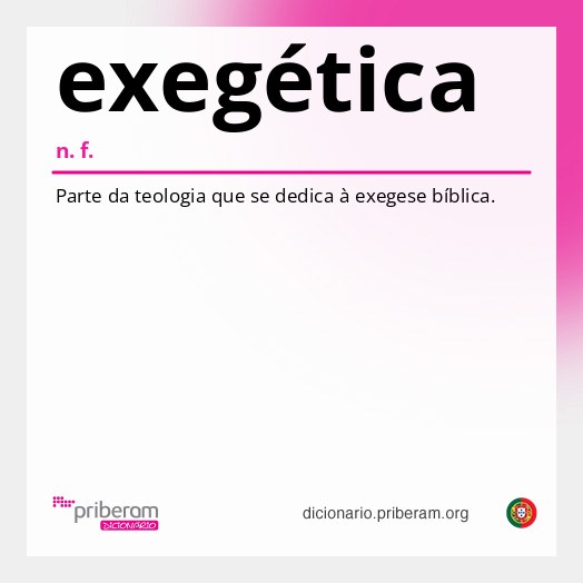 Significado de exegética