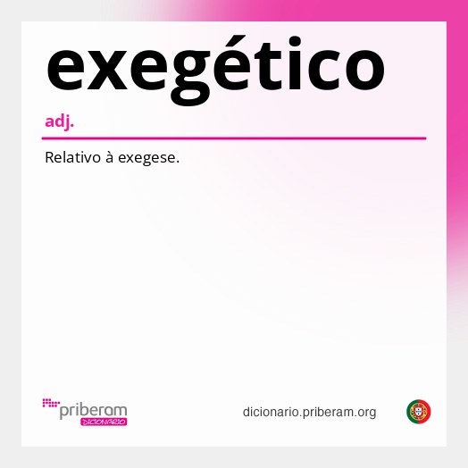 Significado de exegético