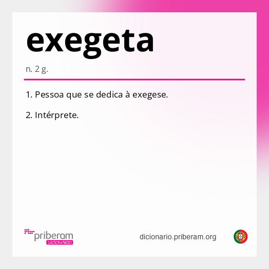 Significado de exegeta