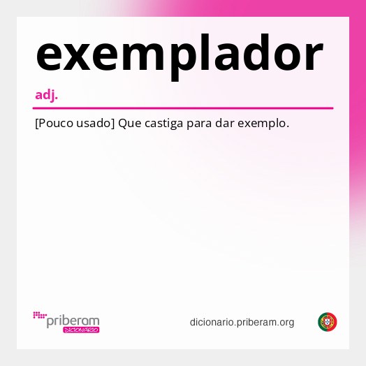 Significado de exemplador