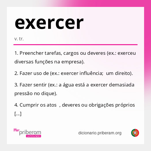 Significado de exercer