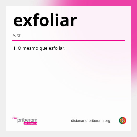 Significado de exfoliar