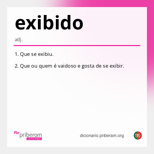 Significado de exibido