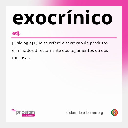 Significado de exocrínico