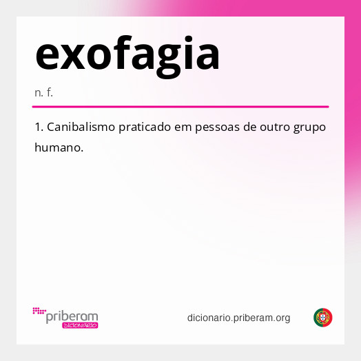 Significado de exofagia