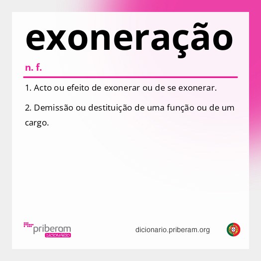 Significado de exoneração