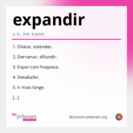 Significado de expandir