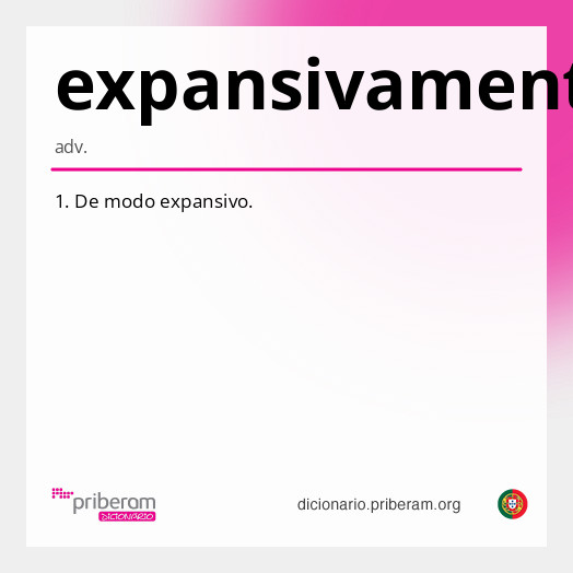 Significado de expansivamente