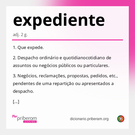 Significado de expediente