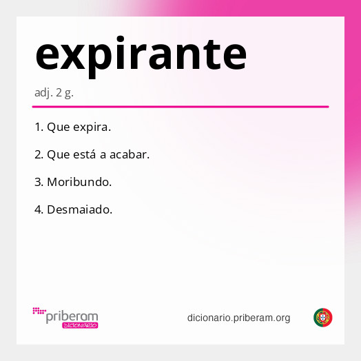 Significado de expirante
