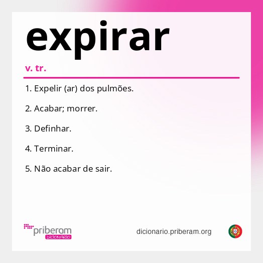 Significado de expirar