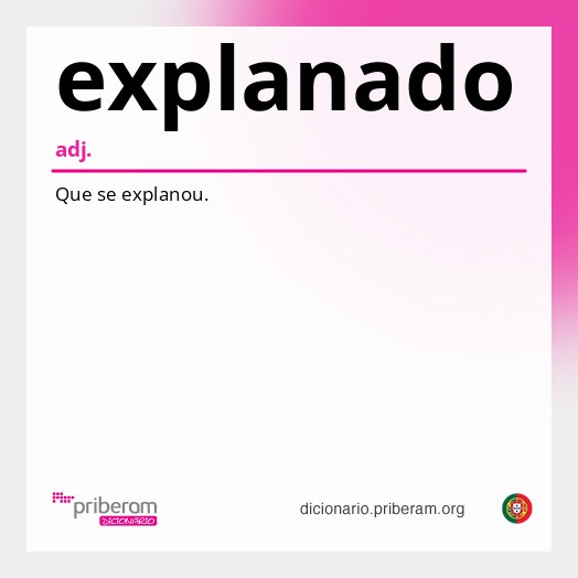 Significado de explanado