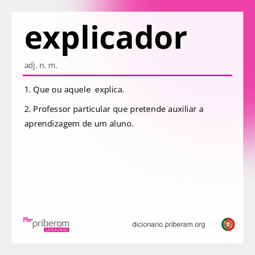Significado de explicador