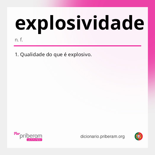 Significado de explosividade