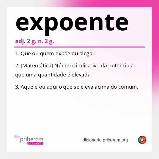 Significado de expoente